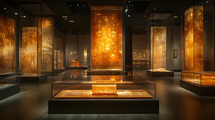 Professional commercial display setups collection, minimalist/industrial/futuristic styles, HD photography for e-commerce and product showcasing.

