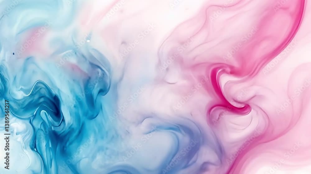 Poster abstract swirling fluid pattern with blue and pink tones blending seamlessly for artistic background