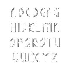 elegan modern letter vector, hand drawn illustration 