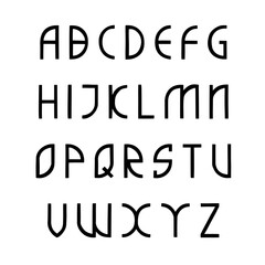 elegan modern letter vector, hand drawn illustration 