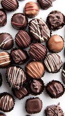 Fototapeta premium Assorted Gourmet Chocolate Truffles Collection