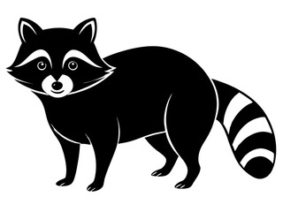 Raccoon Silhouette Vector & Woodland Animal SVG