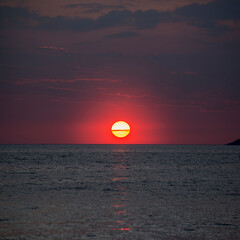 A breathtaking sunset over the sea