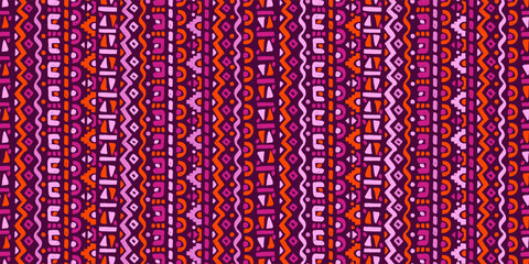 Hand drawn  abstract seamless pattern, ethnic background, aztec style - great for textiles, banners, wallpapers, wrapping - vector design