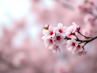 Naklejka premium fragile cherry blossoms
