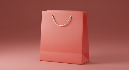 HD 3D Render of Paperbag Mockup 