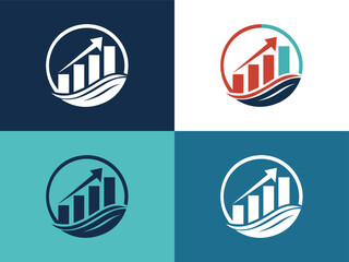 modern finance growth analytics logo design