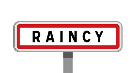 Panneau sur poteau du Raincy, Seine-Saint-Denis, Île-de-France