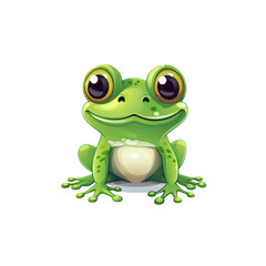 Obraz premium Cute Frog Clipart Collection – Cartoon and Watercolor Style Frogs Sitting on Lilypads or Water Splashes – Perfect PNG for Kids Crafts, Invitations, Classroom Decor, and Animal-Themed Digital Projects