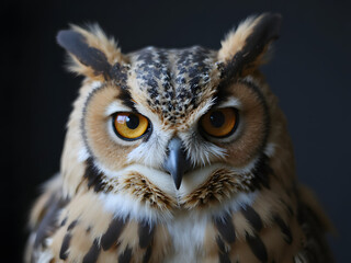 Naklejka premium Majestic Owl Portrait