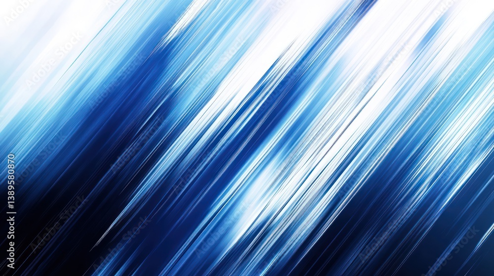 Poster dynamic blue and white motion streaks creating a mesmerizing digital pattern