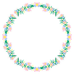 round frame made of flowers
