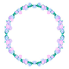 frame made of colorful flowers