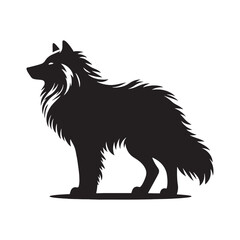 Artic Wolf Silhouette - Minimalist Artic Wolf Design - Artic Wolf Vector - Artic Wolf Illustration.