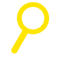 虫眼鏡のアイコン　黄色