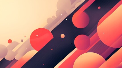 Abstract geometric shapes in warm tones.