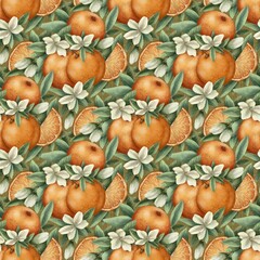 Fruit & Bloom Seamless pattern collection.Discover our delightful assortment of fruit, berry, and floral seamless patterns