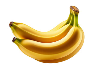 Bunch of bananas isolated on transparent background