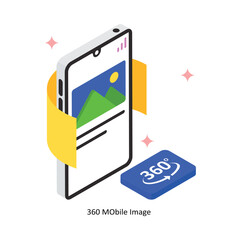 360 MObile Image Concept isometric Style Illustrations. Eps 10 File