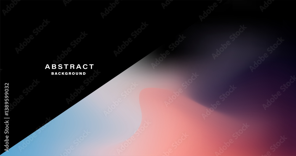 Poster Abstract multicolor gradient texture on dark background.