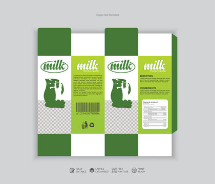 Simple and unique milk carton box design template
