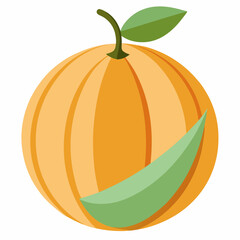 vector illustration of an orange pumpkin