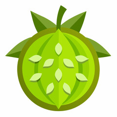 vector illustration of a green leaf