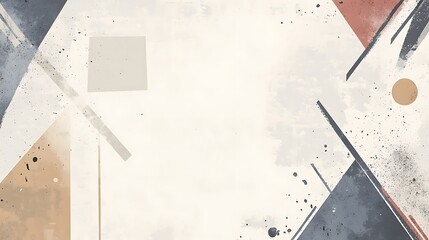 Abstract geometric shapes on textured background.