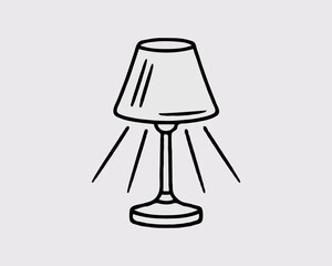 vector illustration of a lamp