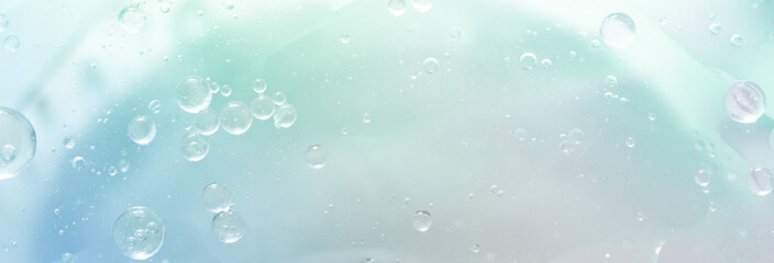 Abstract blue water bubbles background