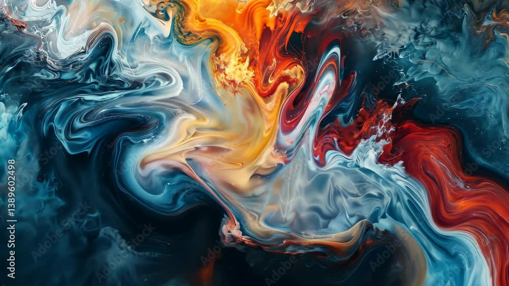 Poster abstract realism with hyper-detailed textures and meticulous brushwork, blurring the boundaries betw