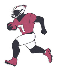 Dynamic Athlete Runs Bold Graphic Style Red and White Color Palette. AI Generated
