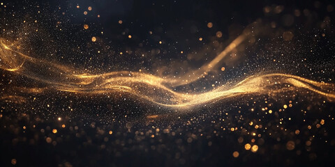 Modern abstract motion banner on dark background 
