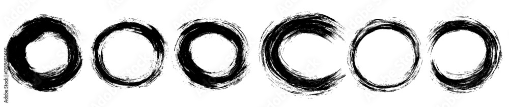 Aufkleber the design consists of a set of hand-drawn ellipses and circular lines, sketched in isolation on a w