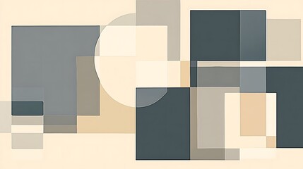 Abstract geometric shapes overlap.