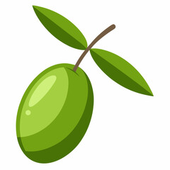 vector illustration of green mango