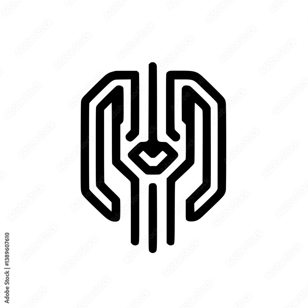 Poster minimalist vector line icons set featuring abstract designs for modern graphic projects and digital 