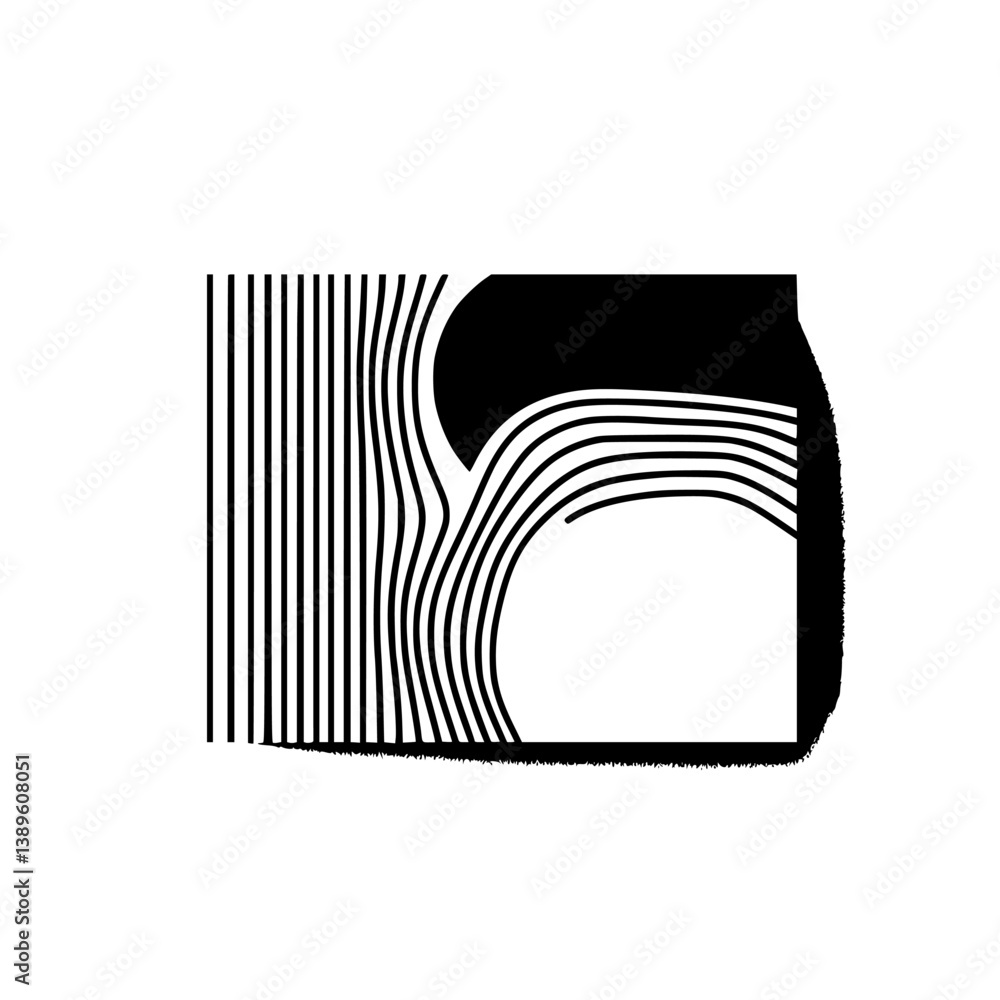 Poster minimalist line icons showcasing diverse themes in a modern design style created for versatile appli