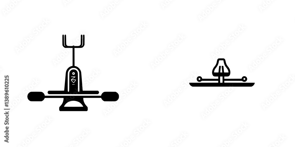 Poster vector minimalist line icons of various tools and instruments for design and crafting projects