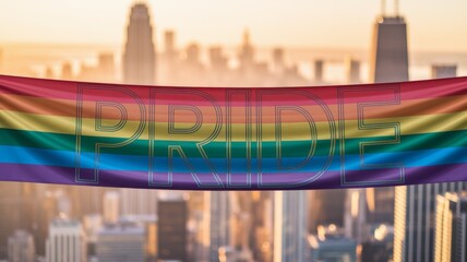 Pride LGBTQ+ text banner  