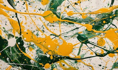Abstract splatter painting, vibrant colors