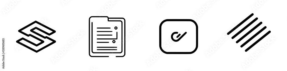Poster minimalist collection of vector line icons representing various concepts for design and communicatio