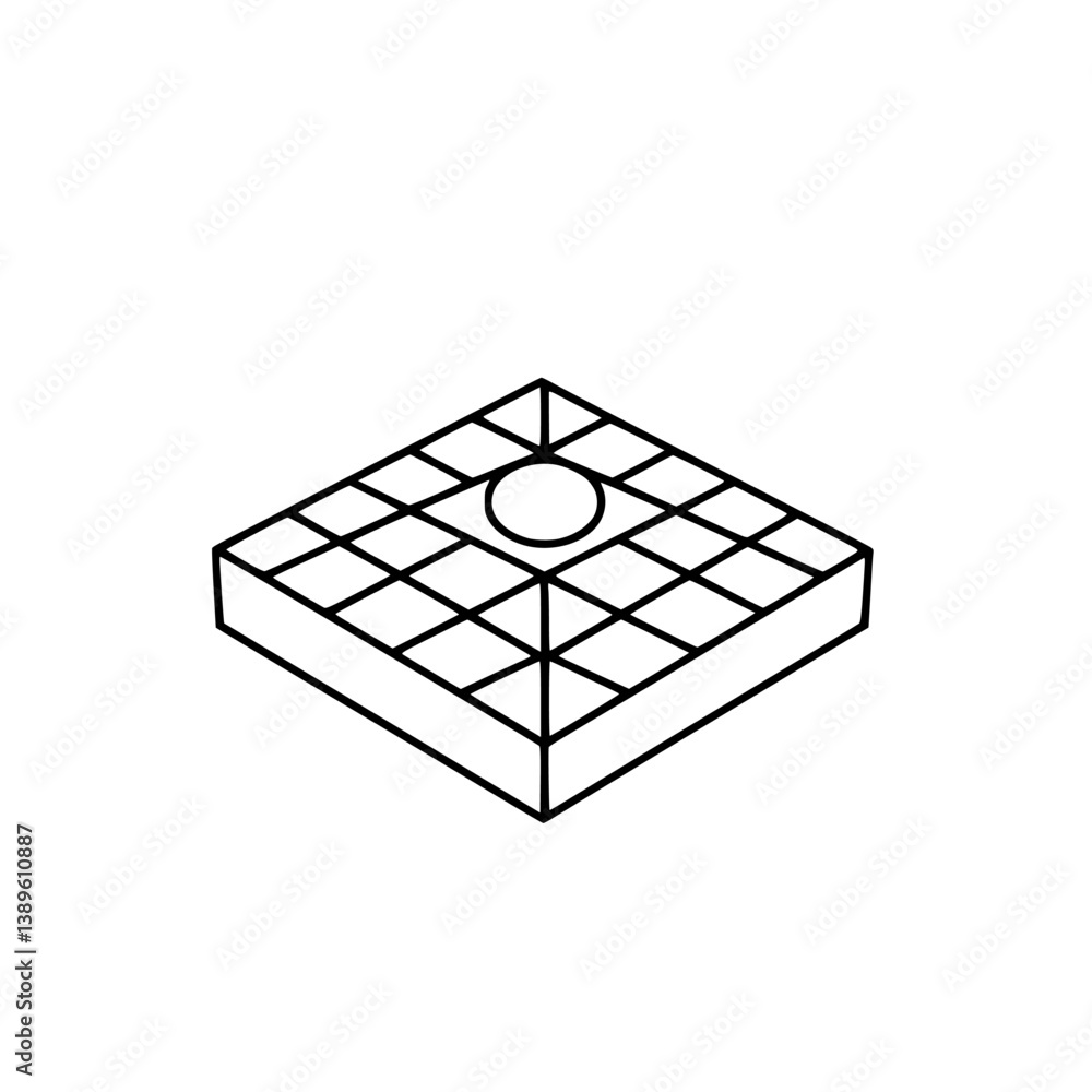 Poster minimalist vector line icons showcasing various geometric shapes and patterns for design projects an