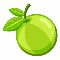 green apple isolated on white