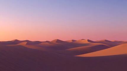 Naklejka premium Desert landscape at sunset, soft focus.