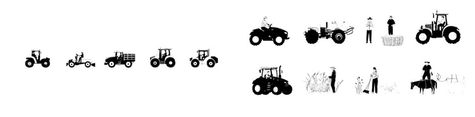 The evolution of farming is marked by the use of animal plowing and ploughs throughout its historical timeline in agriculture, from ancient farmers with primitive tools to modern machinery and