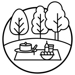 Picnic in the Park Vector &ndash; Printable Graphic Design for Summer Vibes