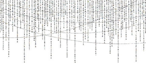 string lights isolated glowing realistic garlands