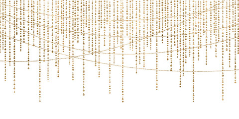 string lights isolated glowing realistic garlands