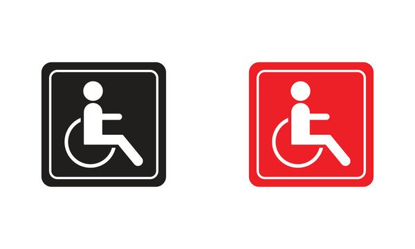 Disability specific logo icons. Great icon logos for public places, healthcare, industry, entertainment and web.